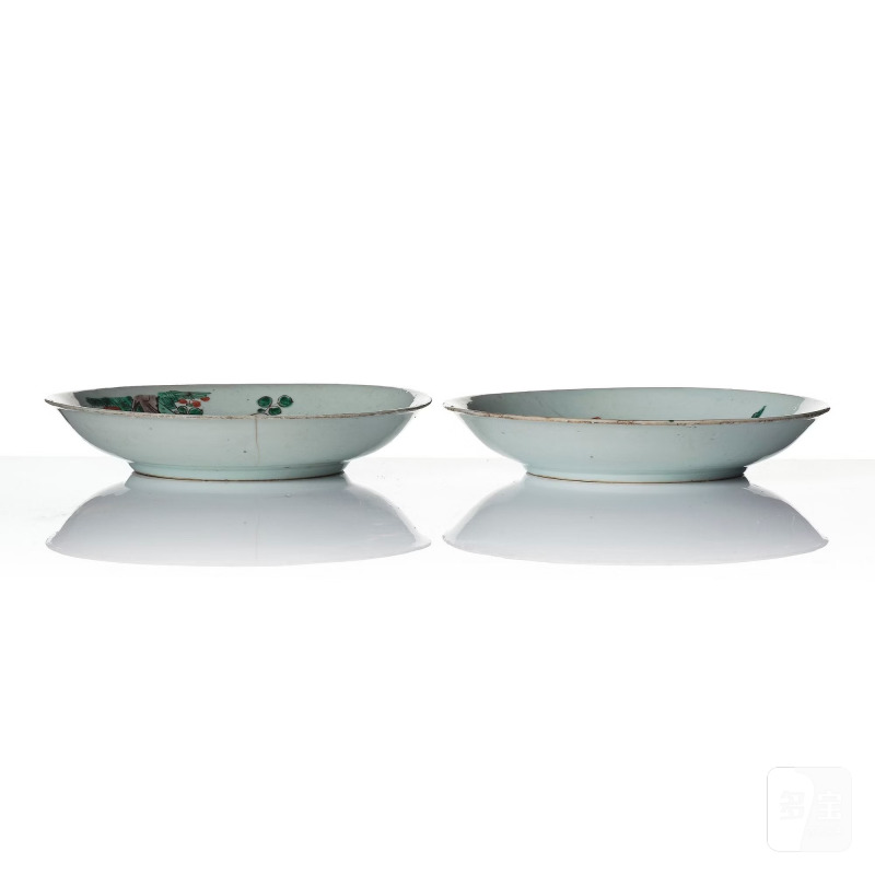 A pair of famille verte dishes, - 图2